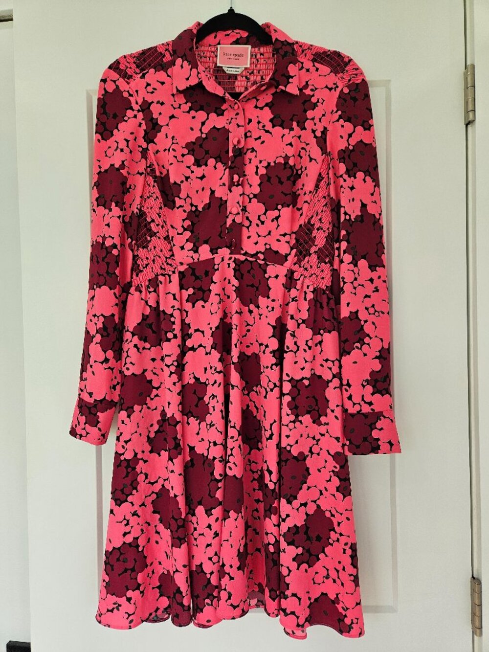 Pink and burgundy flower dress size 4